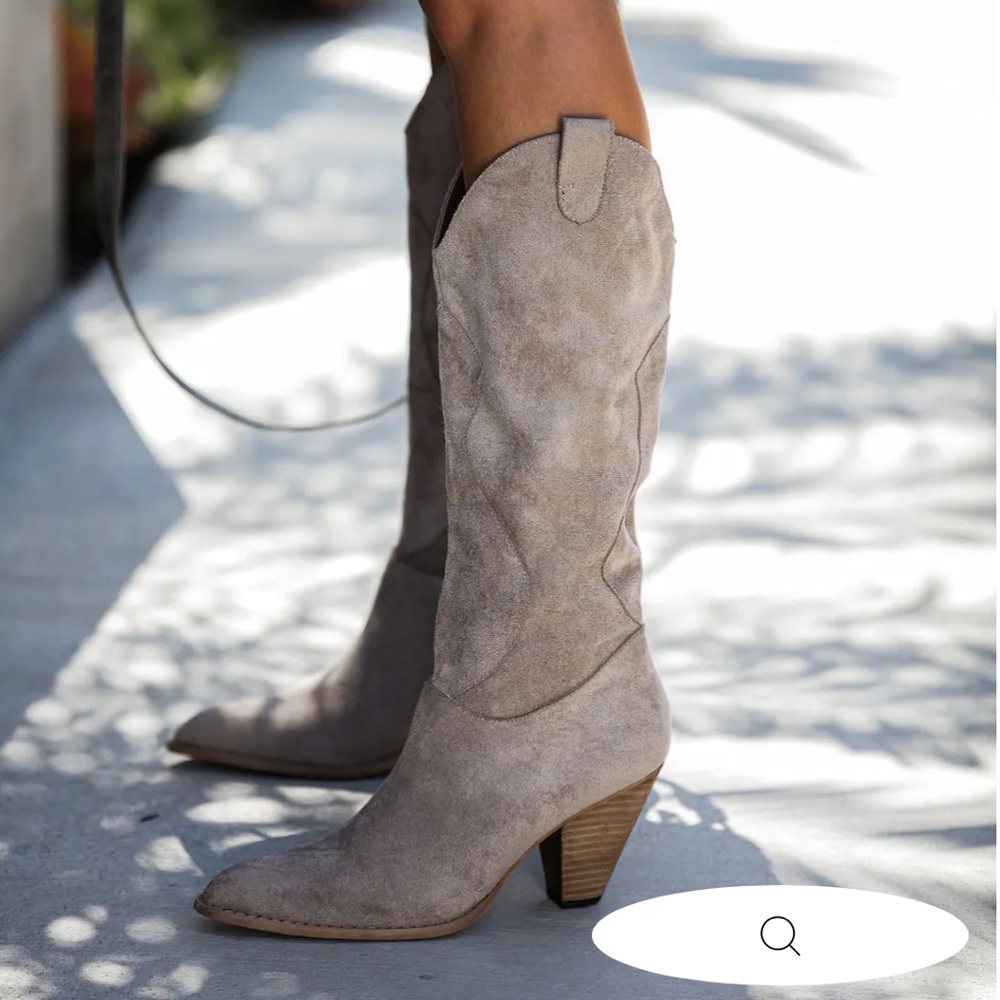 VICI Lasso Western Boots- Taupe